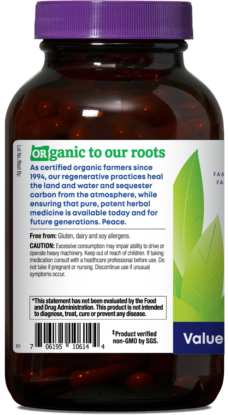 Valerian, hops and skullcap blend in Oregon's Wild Harvest Muscle Relax