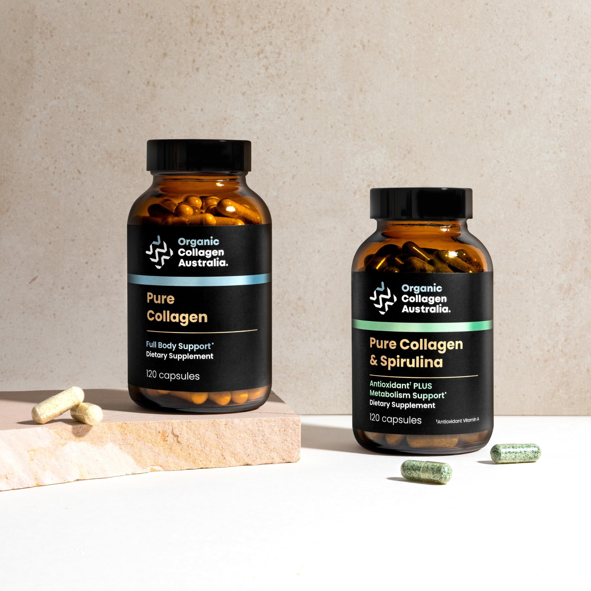 Organic Collagen Australia daily use reminder card highlights a one-month supply.
