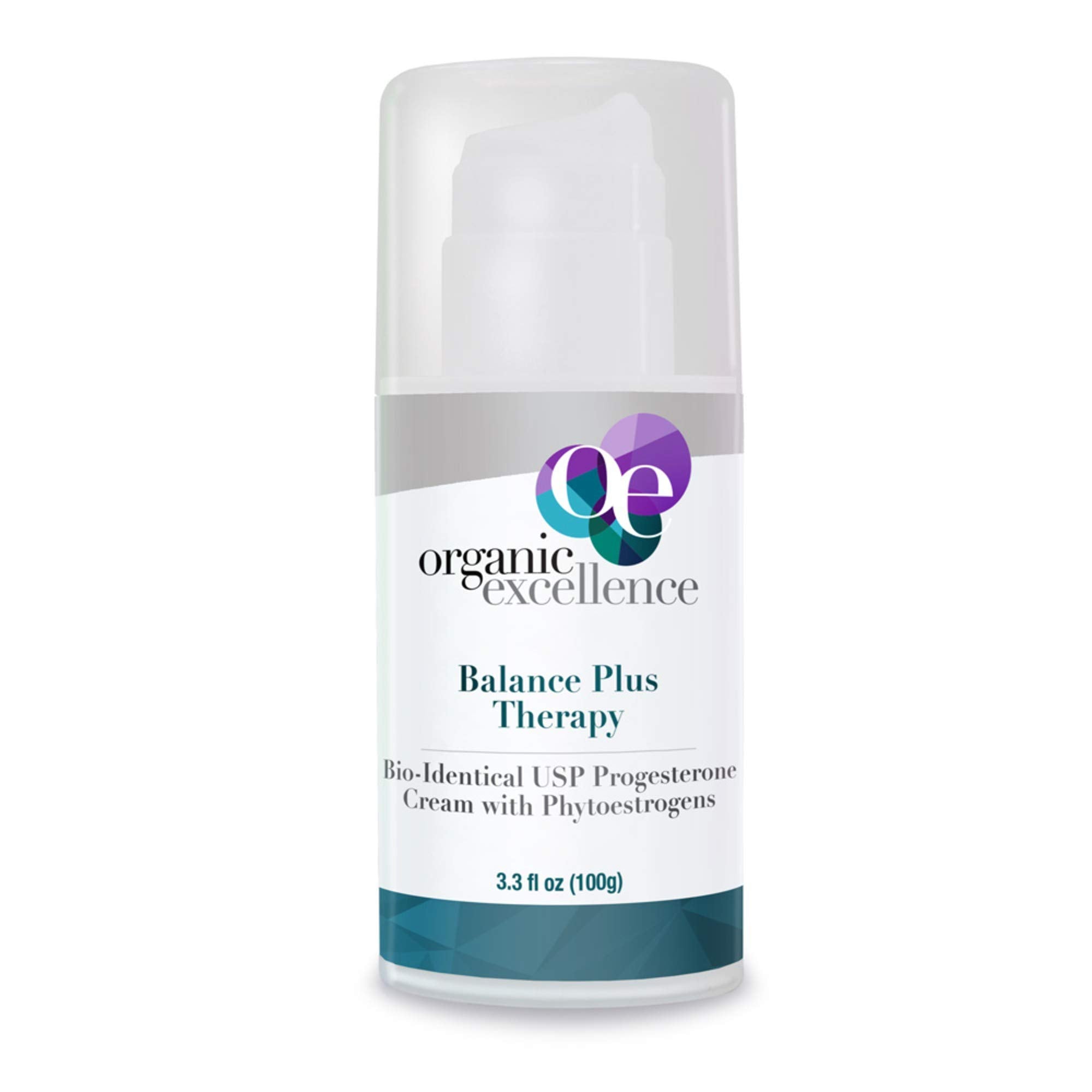 Organic Excellence Balance Plus Therapy bottle with pump for easy daily dosing