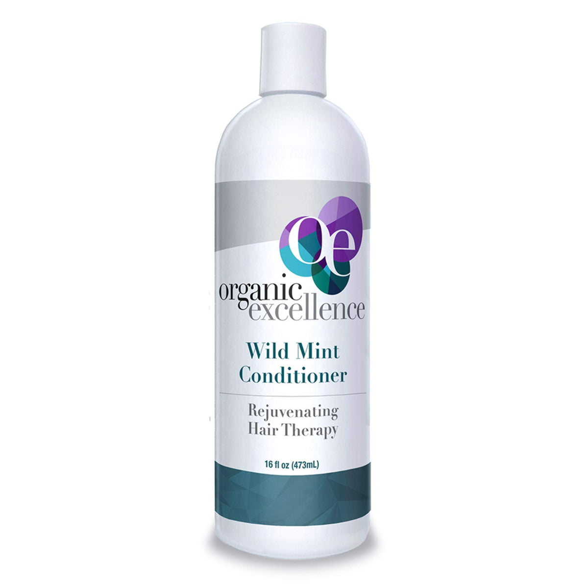 Organic Excellence Wild Mint Conditioner bottle pour for even distribution and fresh scent.