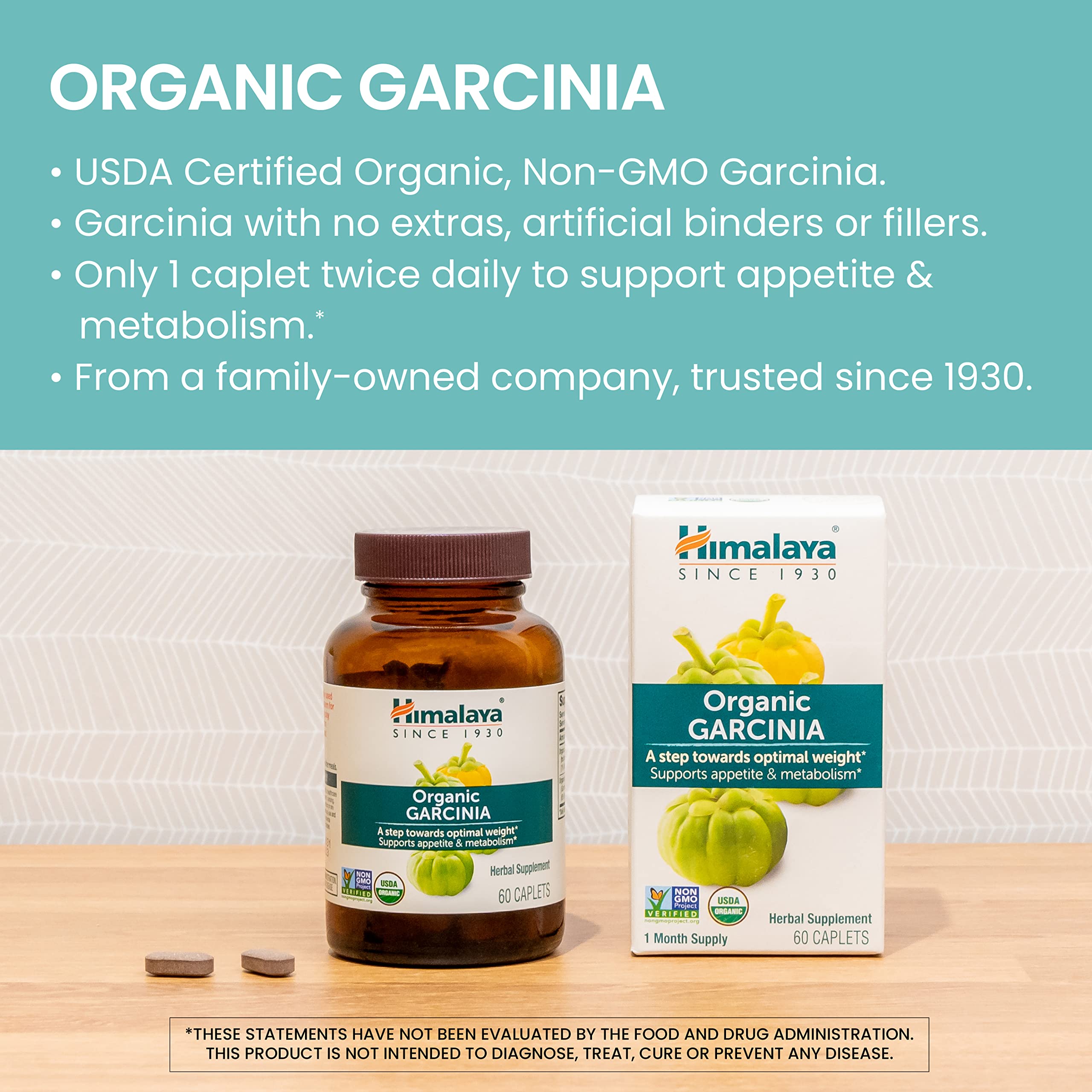 Organic Garcinia fruit rind and leaf powder highlighting natural sourcing