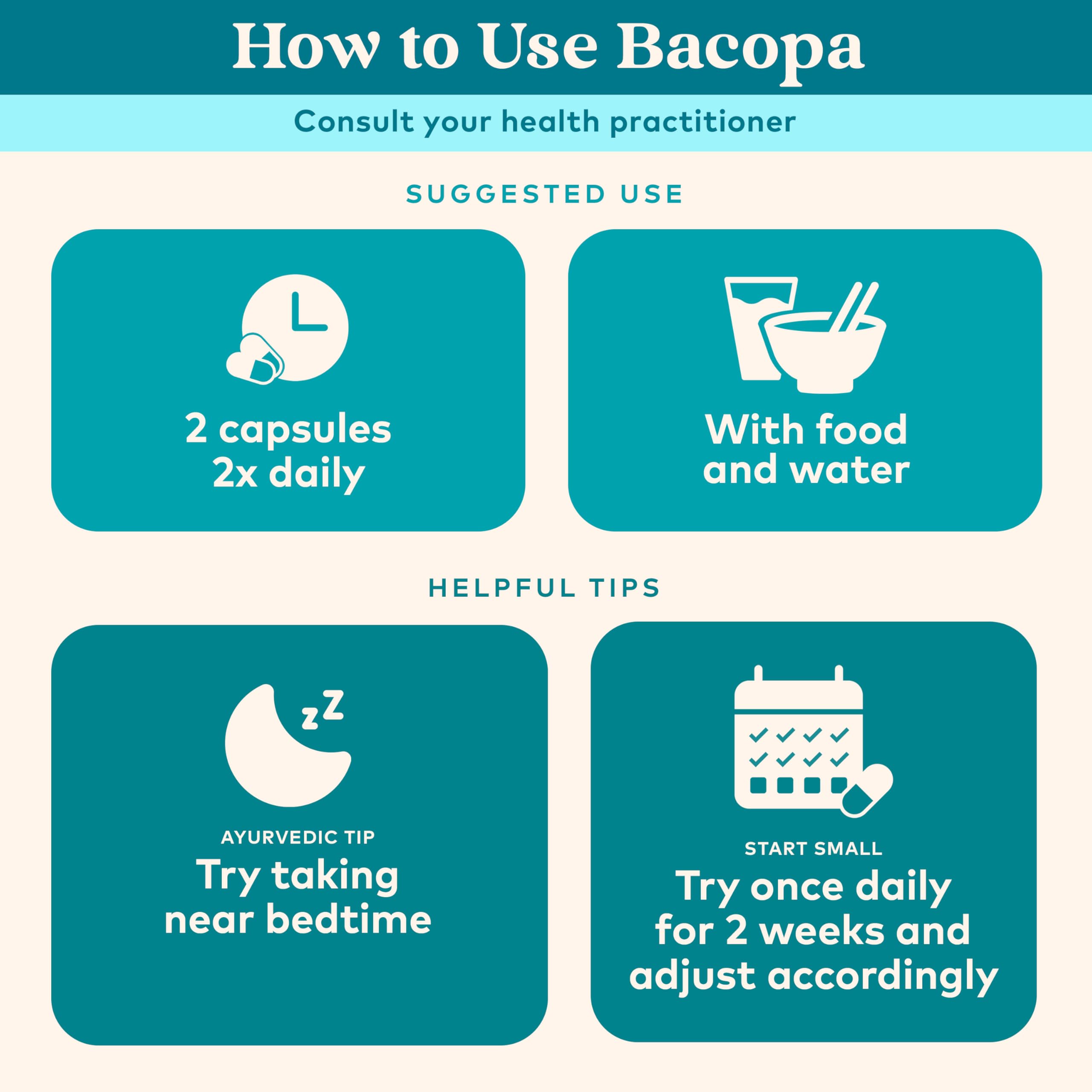 Organic India Bacopa capsules in hand for daily routine