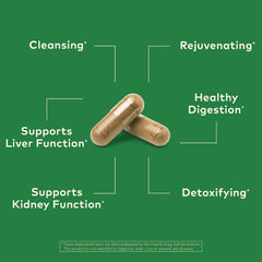Organic India Liver Kidney capsules designed for daily support of liver and kidney function.