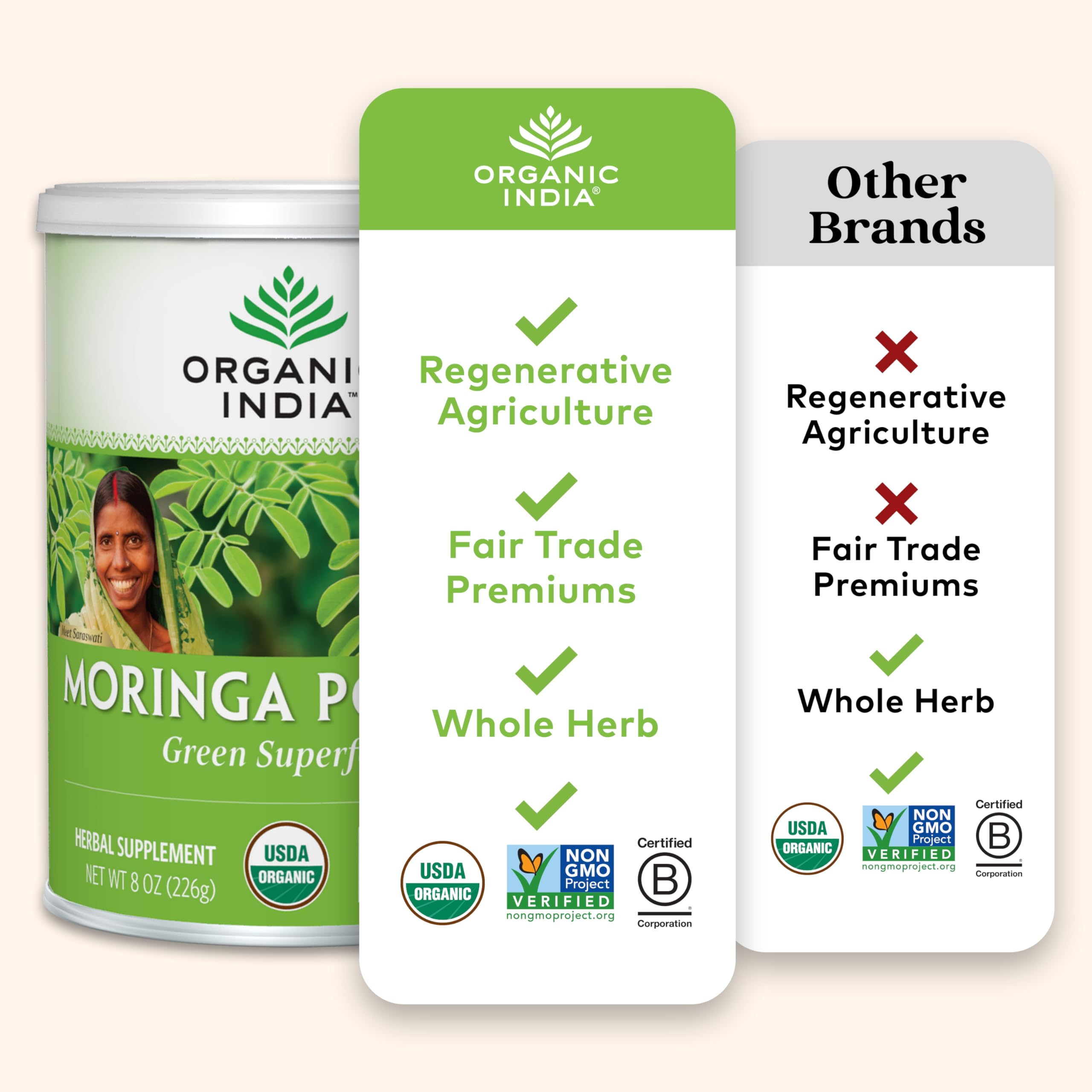 Serving idea: smoothie bowl with Organic India Moringa powder.