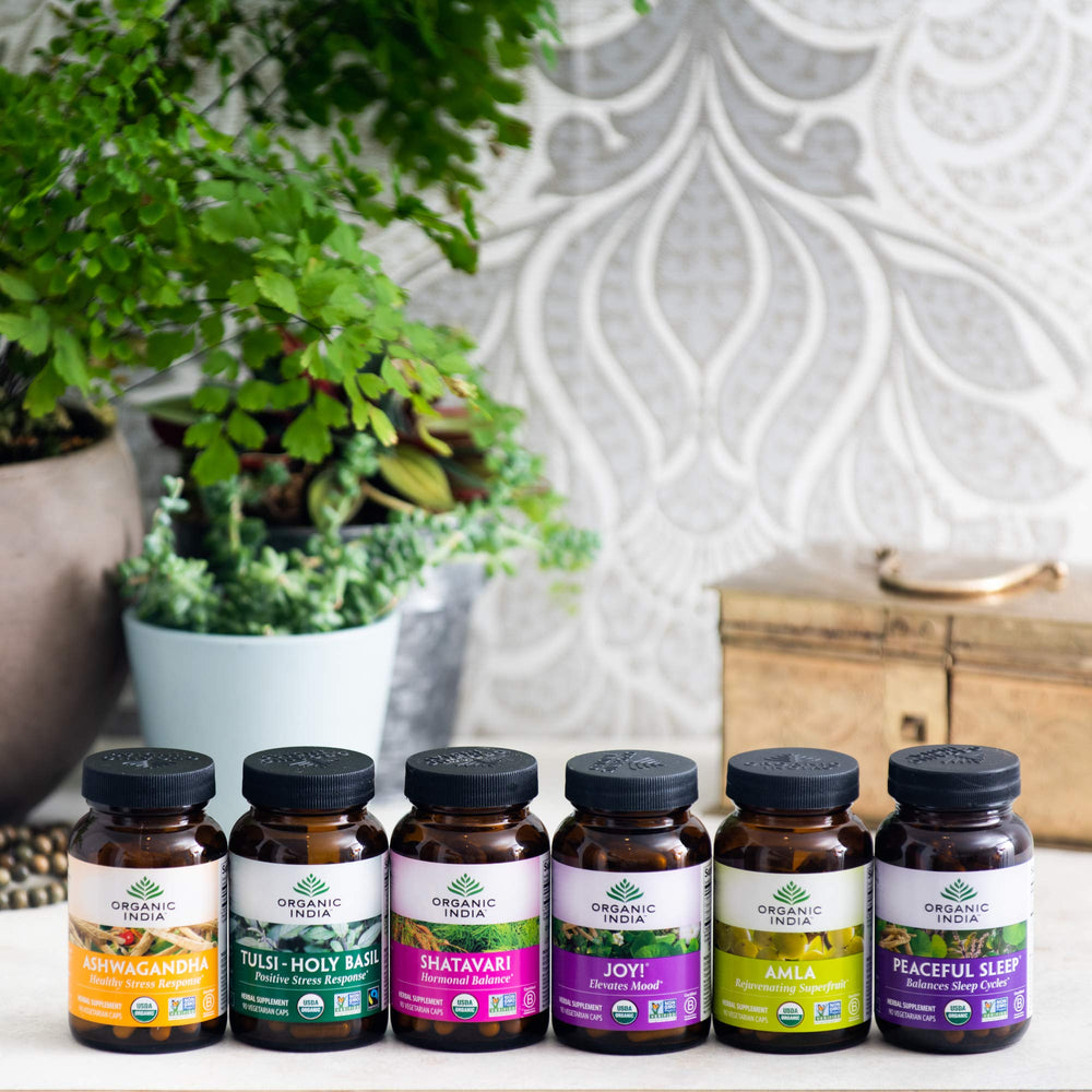Organic India Peaceful Sleep 90 capsules bottle, non-GMO and USDA Organic