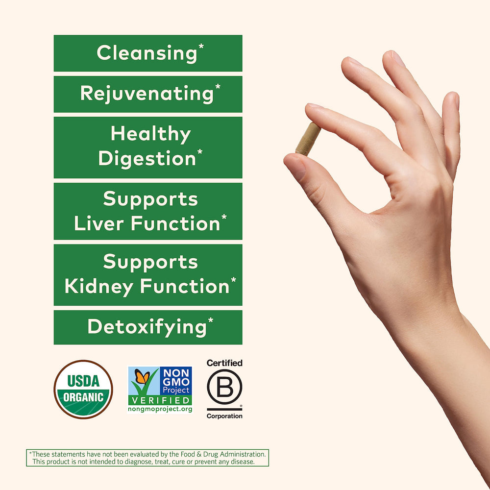 Organic India Punarnava harvest representing rejuvenating cleansing herbs.