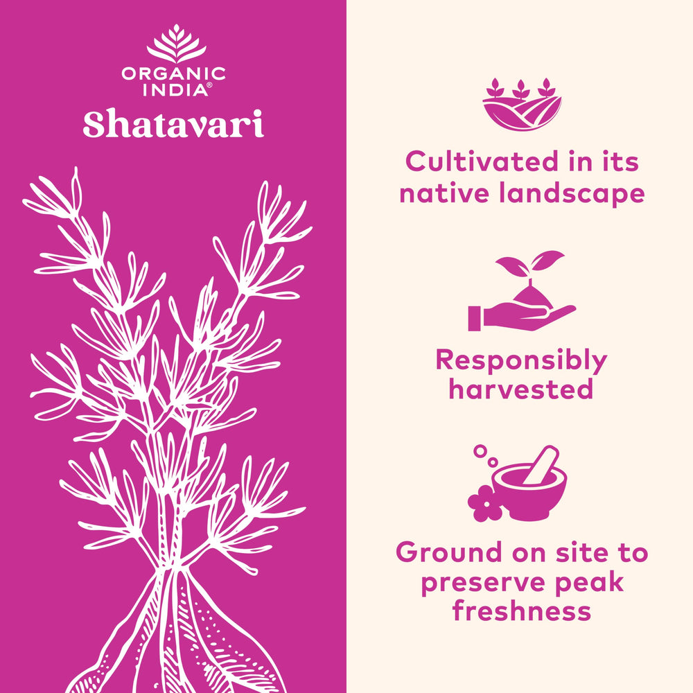 Organic India Shatavari is vegan, gluten-free, and kosher certified.