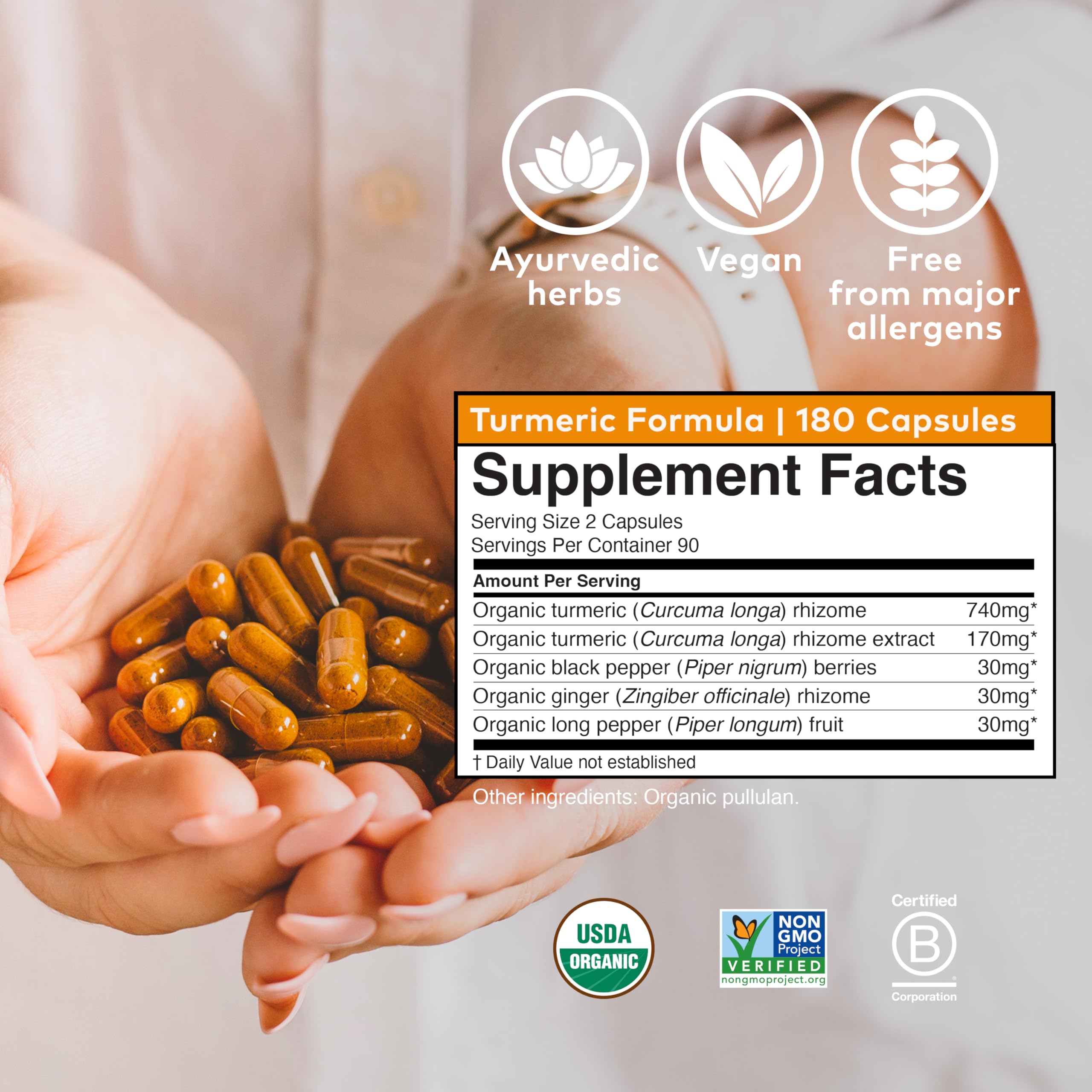 Whole root turmeric visual highlighting key ingredient