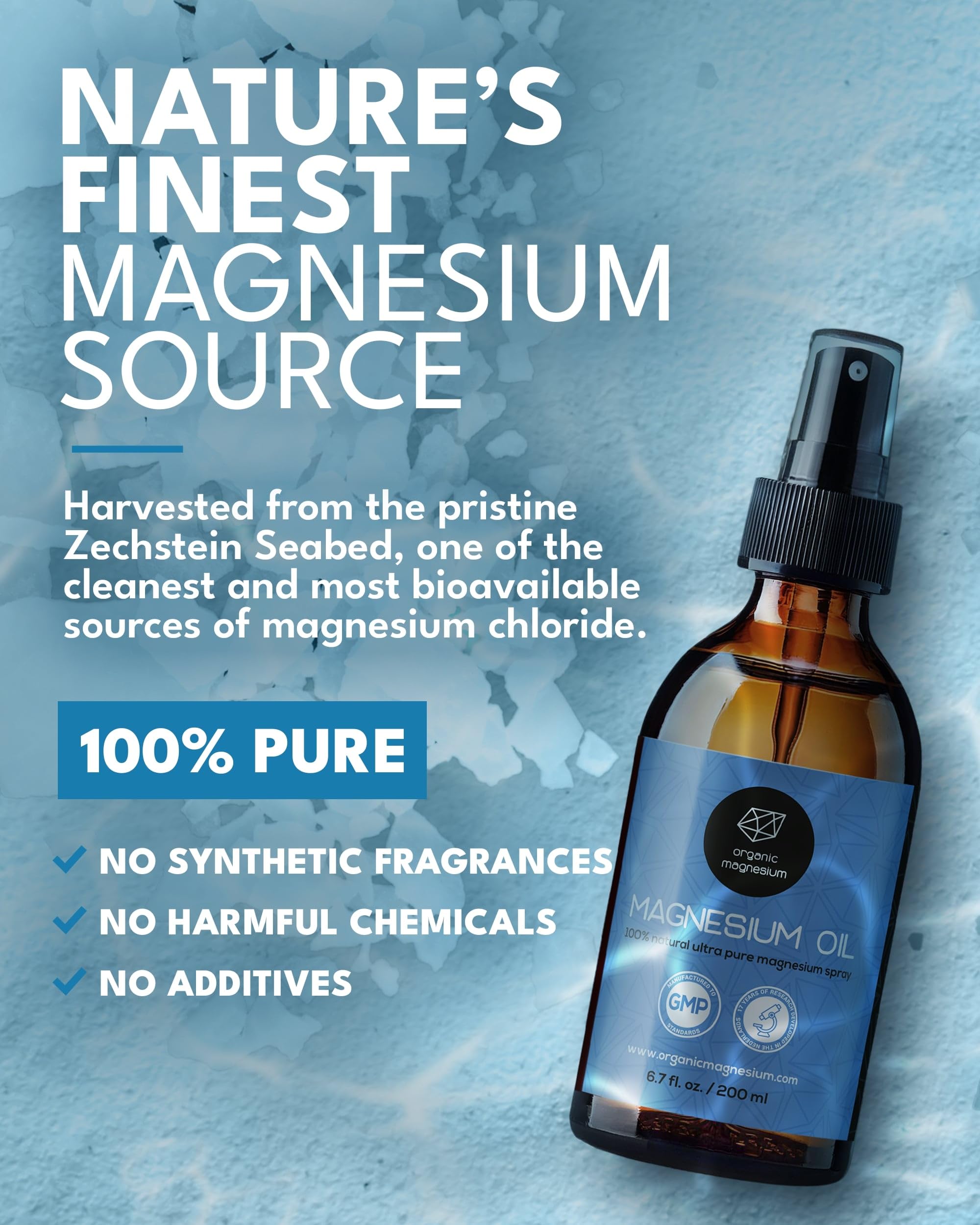 Organic Magnesium Oil Spray after workout for muscle relief