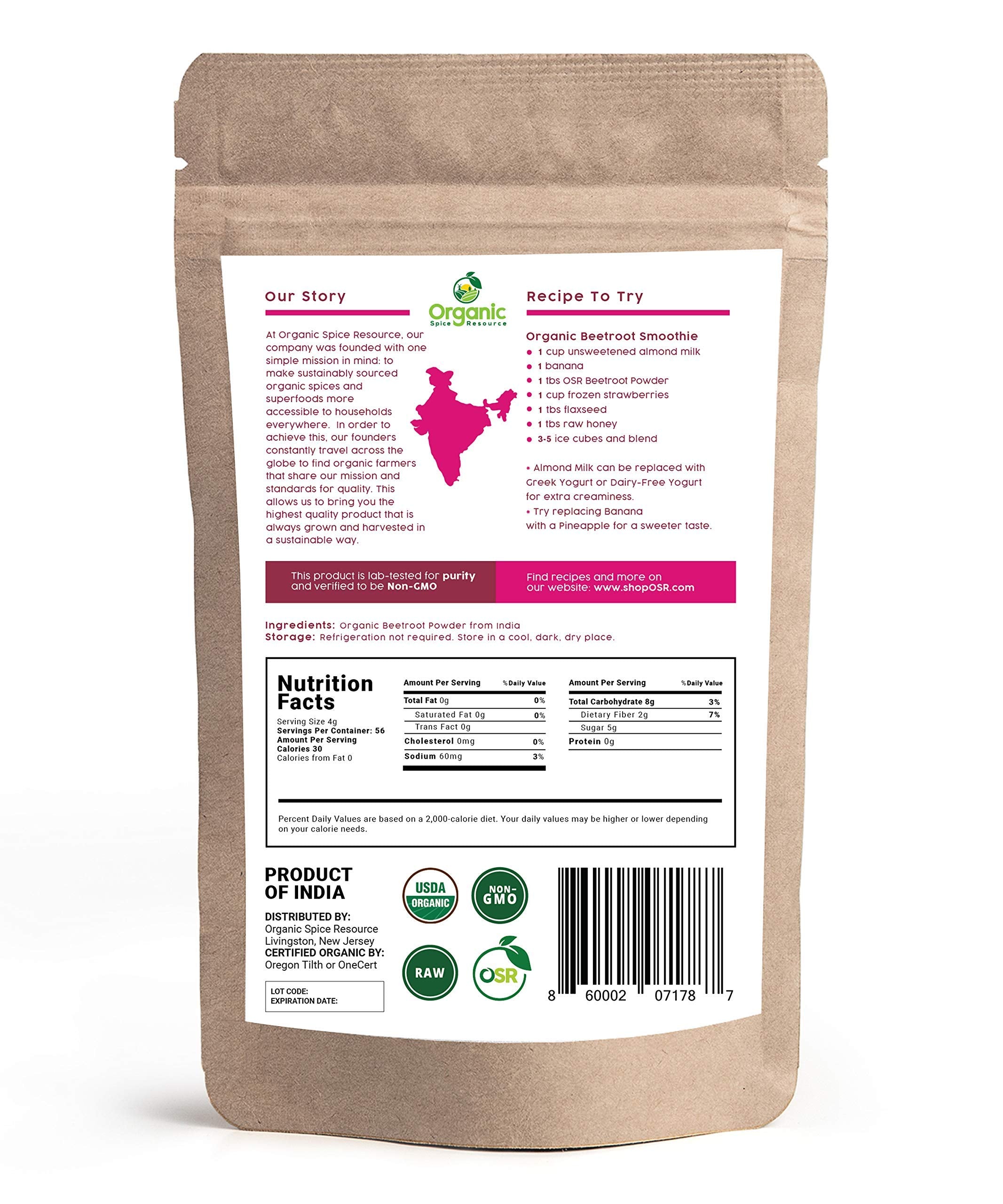 Organic Spice Resource polvo-remolacha-vaso-agua: se disuelve fácilmente para un refresco nutritivo.