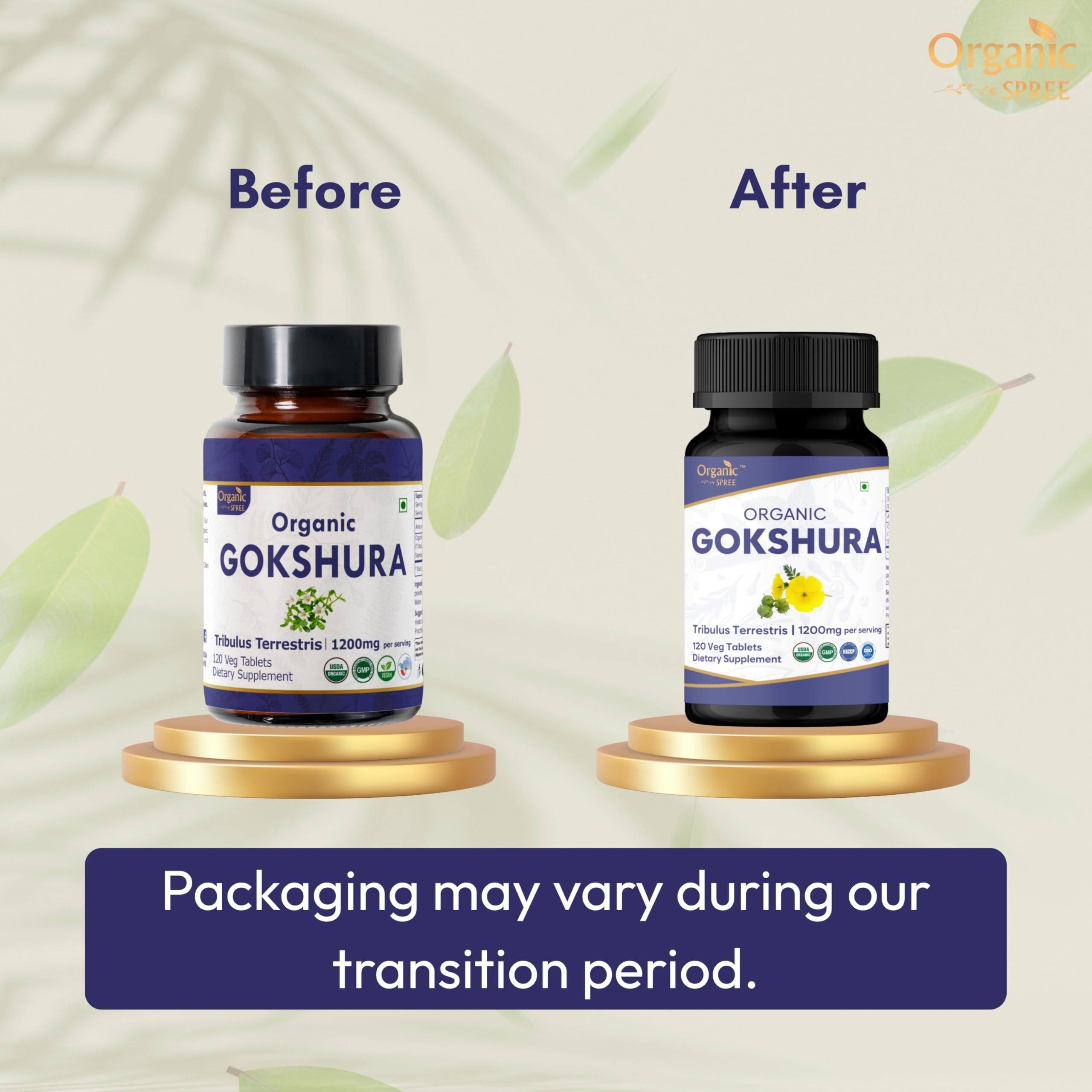 Gokshura tablets close-up showing smooth finish and natural ingredients.