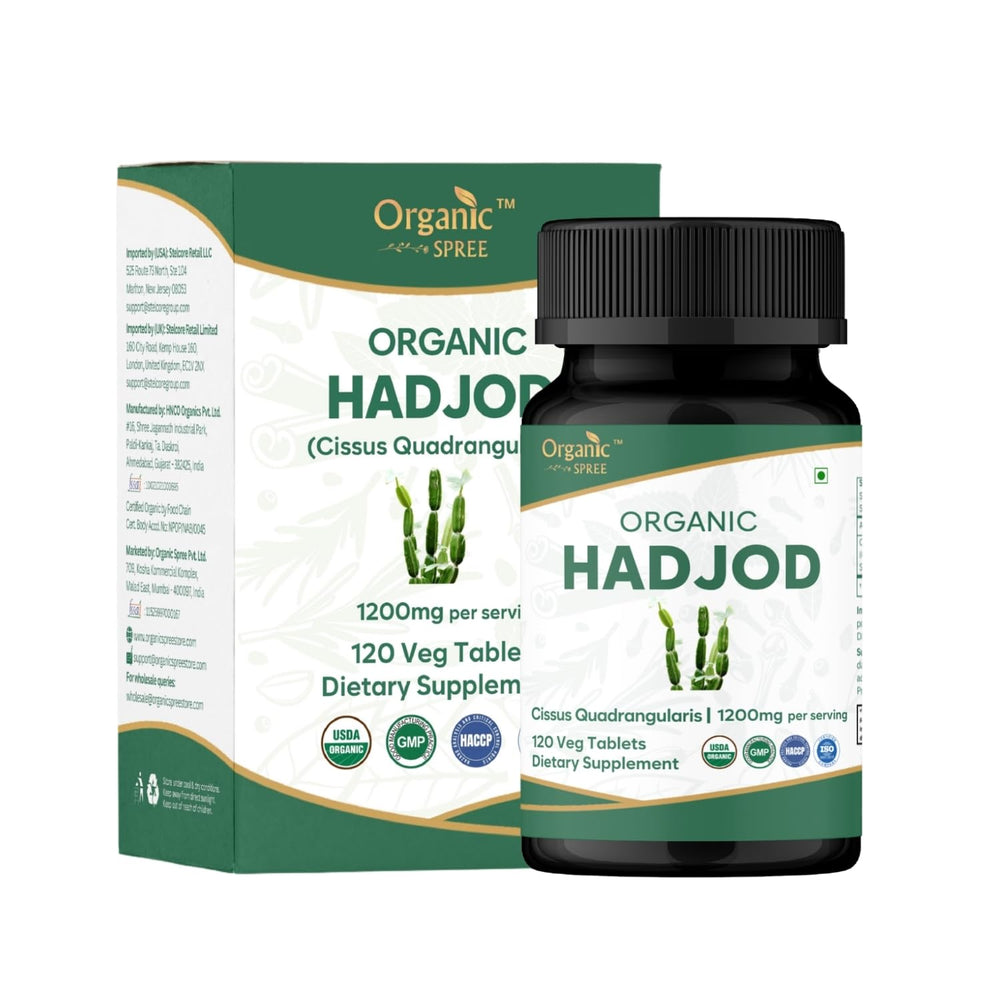 Organic Spree Hadjod tablets bottle for daily joint support and easy wellness.