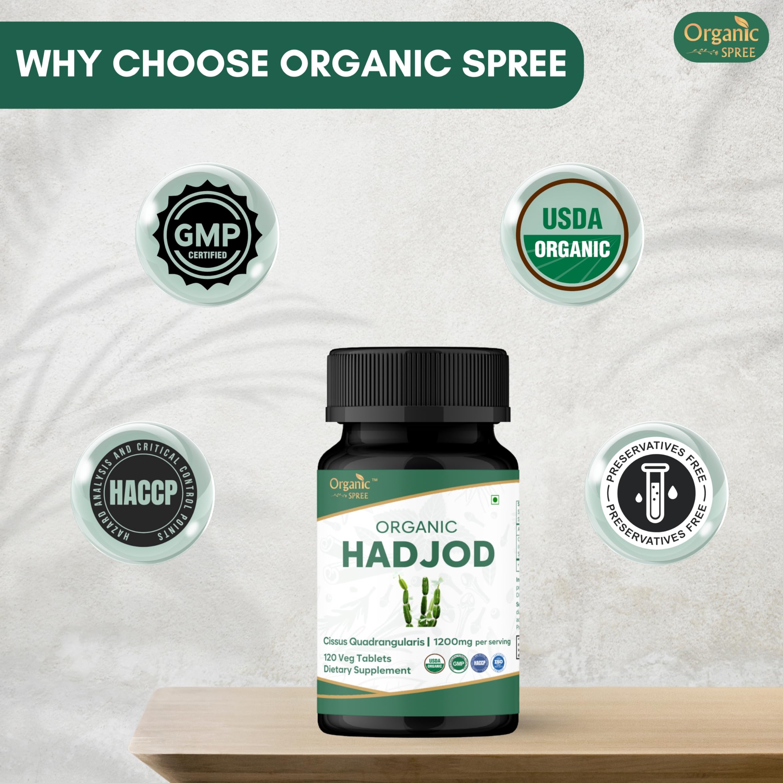 Organic Spree Hadjod GMP facility image emphasizing strict manufacturing standards.