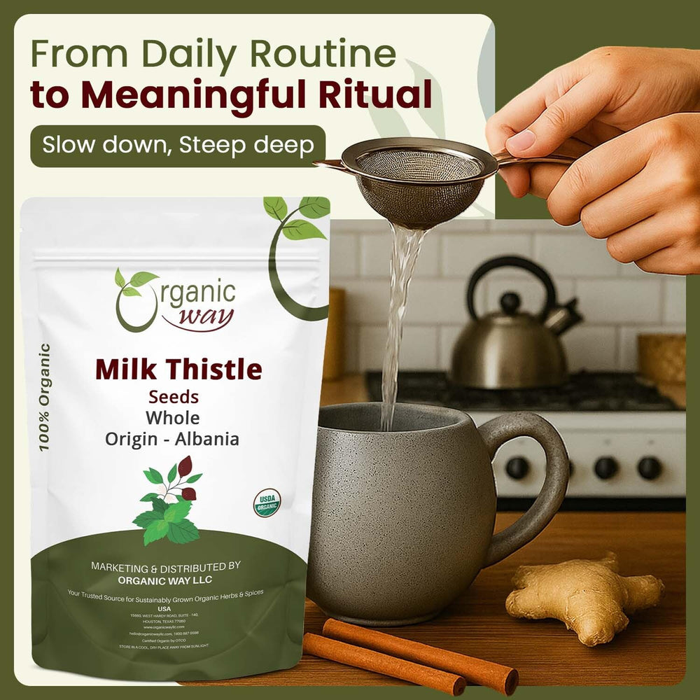 Smoothie addition: Organic Way Milk Thistle Seeds add a subtle, nutrition-rich note.