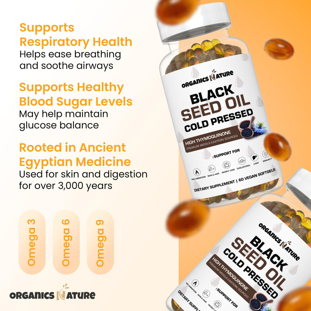 Organics Nature bottle with 60 softgels signals a month-long supply
