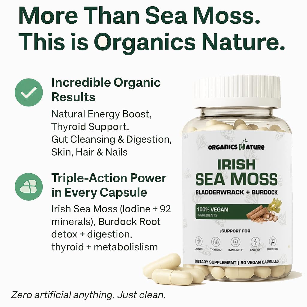 Organics Nature daily-use sea moss routine setup