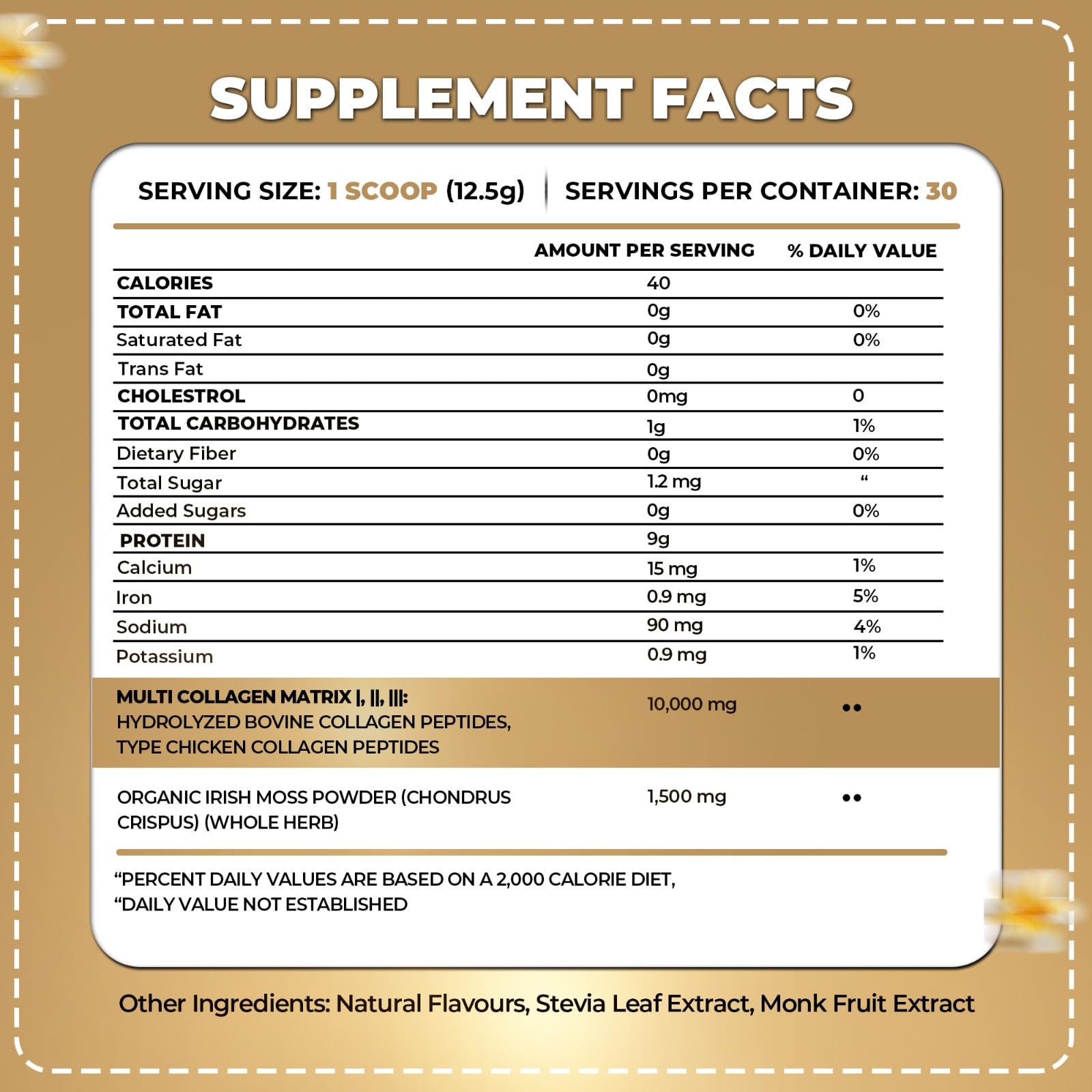 Organics Nature Irish Sea Moss blend bottle emphasizes mineral-rich energy support.