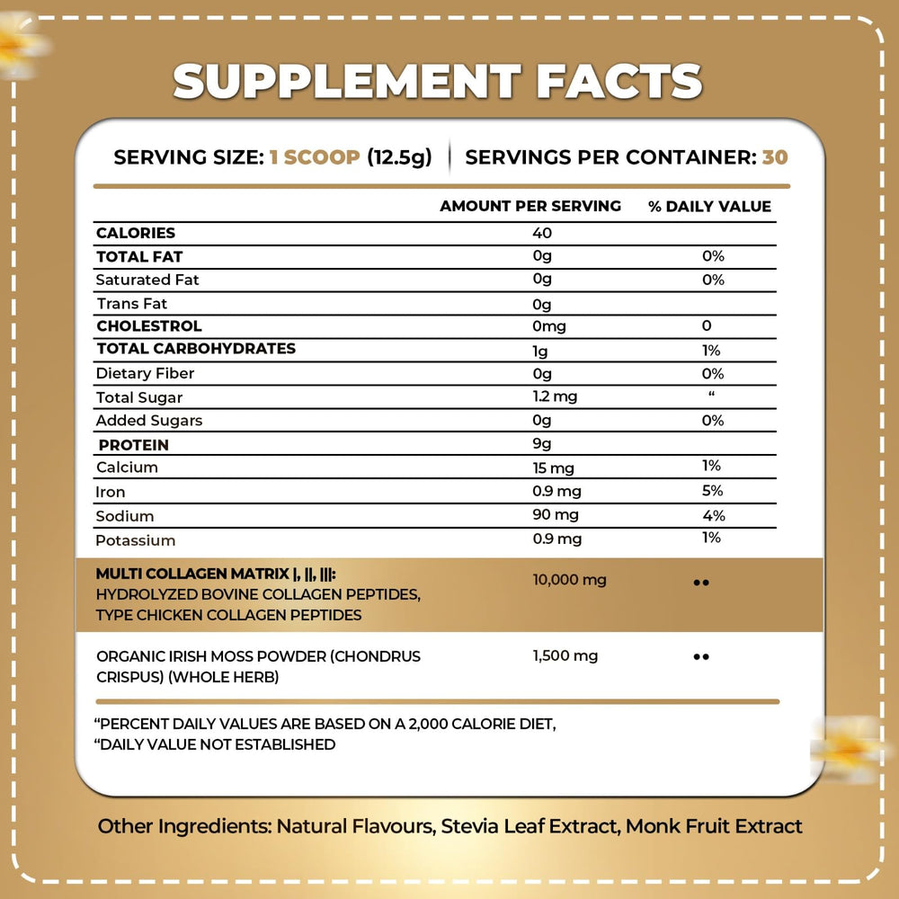 Organics Nature Irish Sea Moss blend bottle emphasizes mineral-rich energy support.
