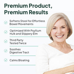 Organics Ocean Better Fiber slippery elm bark nuance on bottle supports comfortable digestion.