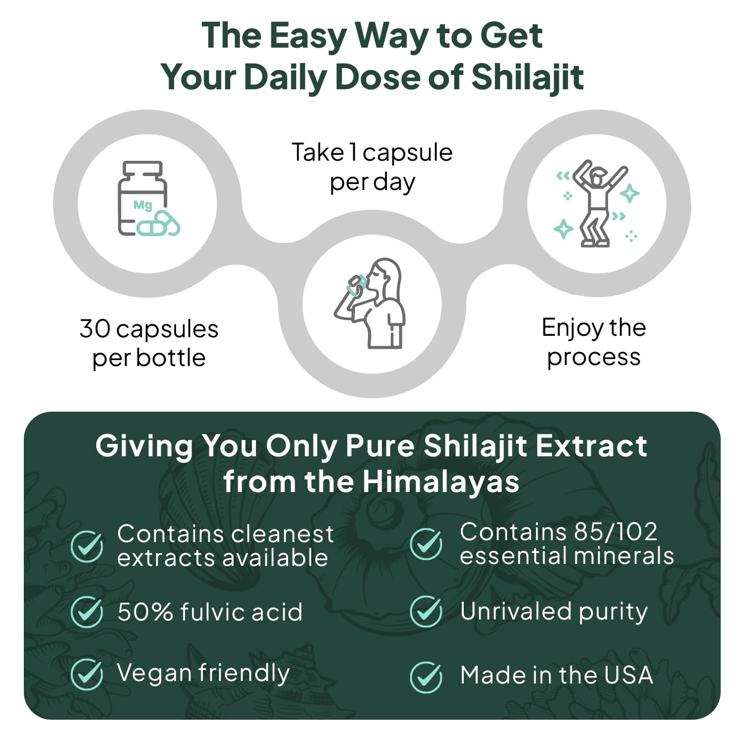 Organics Ocean Shilajit bottle with label, inviting daily use and balance.
