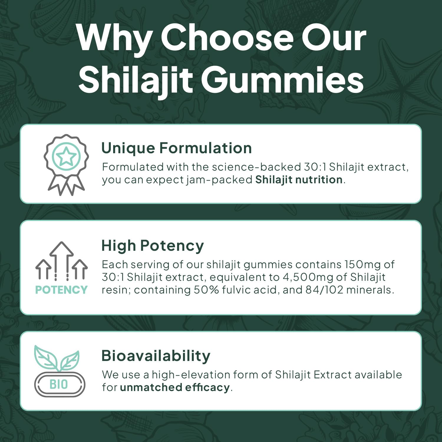 Organics Ocean Shilajit Gummies serving provides a convenient daily wellness routine