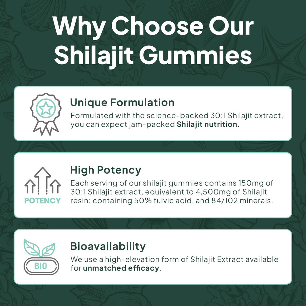 Organics Ocean Shilajit Gummies serving provides a convenient daily wellness routine