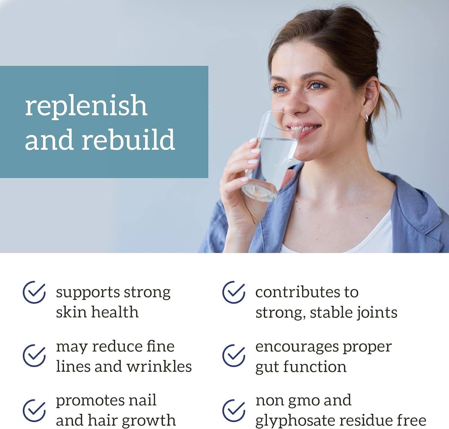 Organifi Collagen Powder ingredients closeup showcases real-food sources.