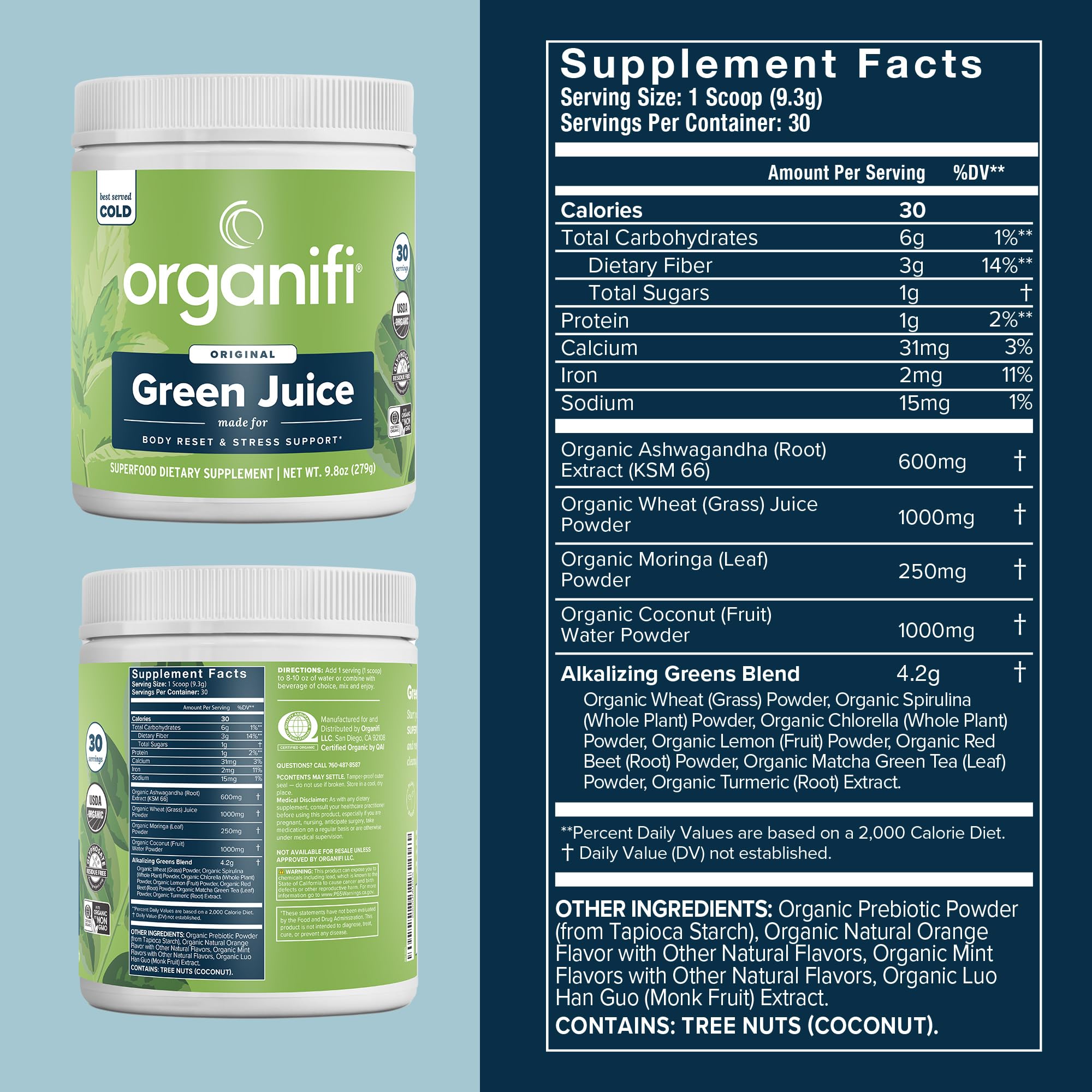 Pouring Organifi Green Juice into a glass for a morning boost