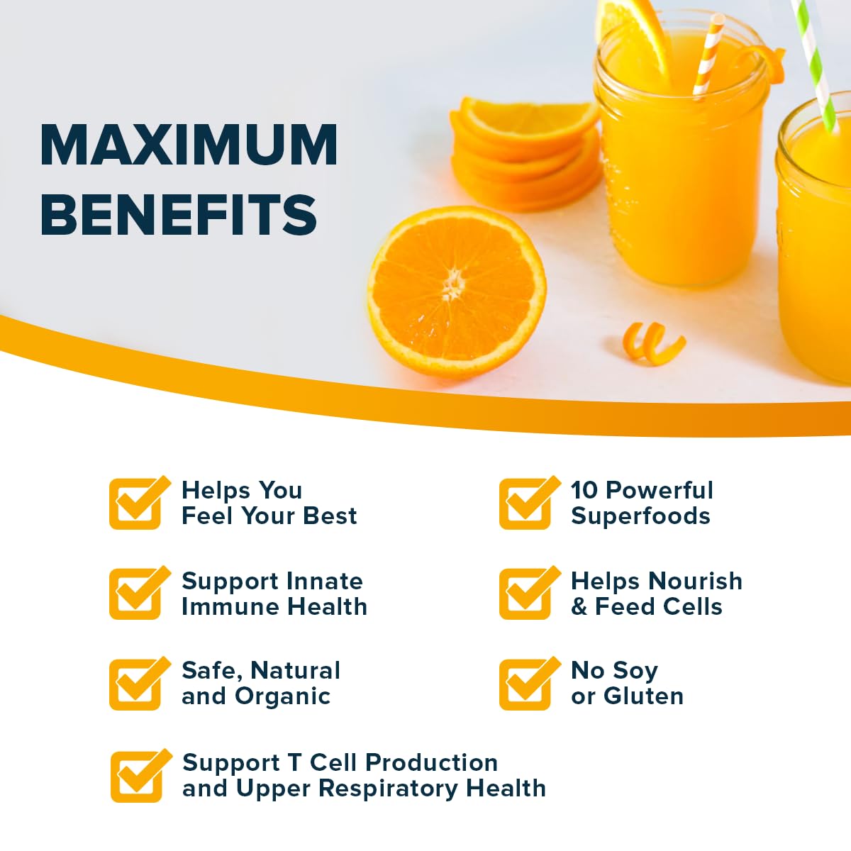 Organifi Immunity packets close-up highlights convenient single-serve portions