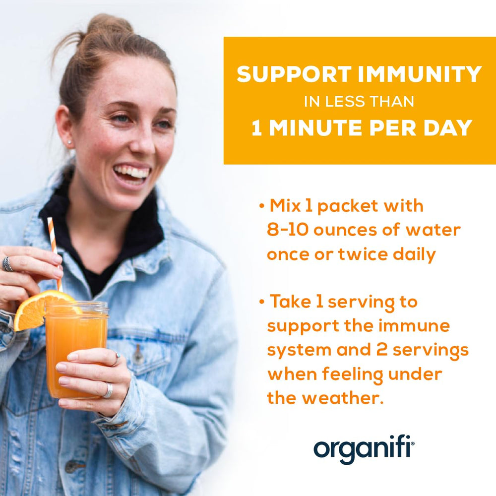 Organifi Immunity vitamin D and zinc emphasize respiratory and immune support