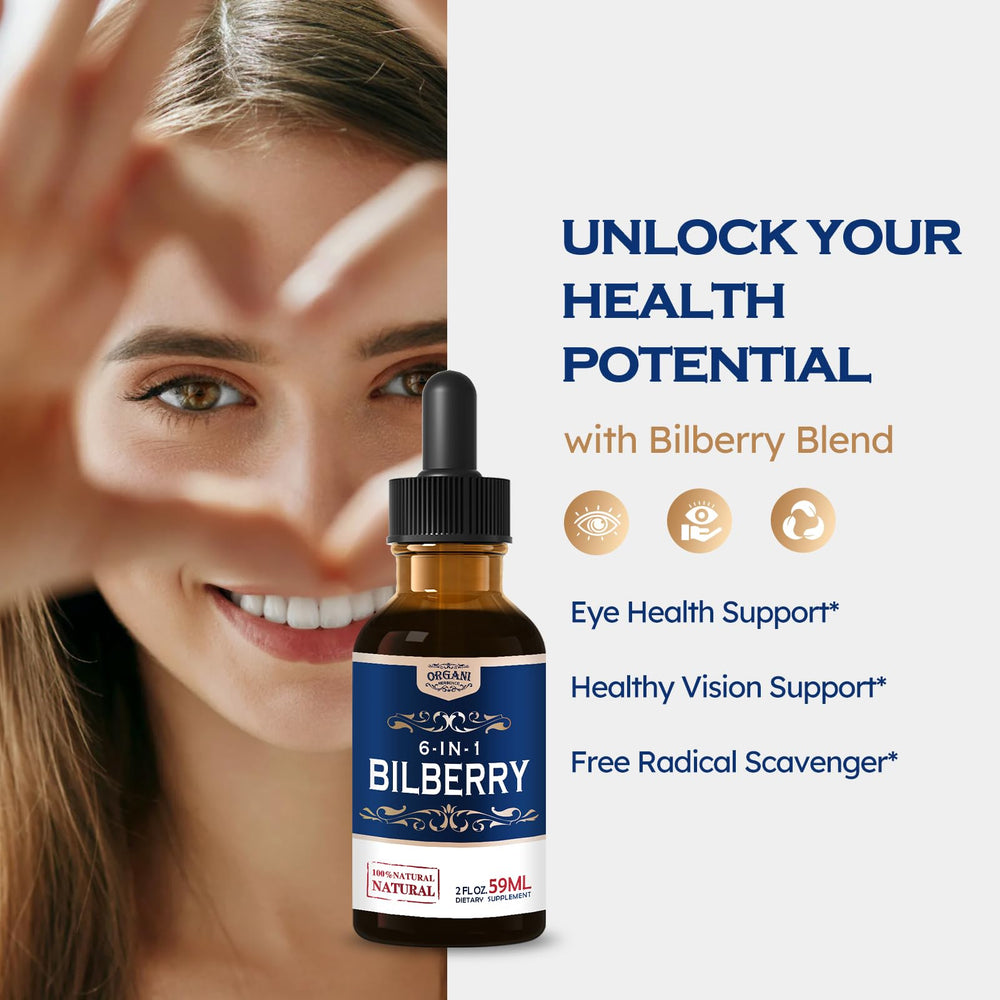 ORGANIHERBENCE Bilberry Drops dropper for precise daily dosing