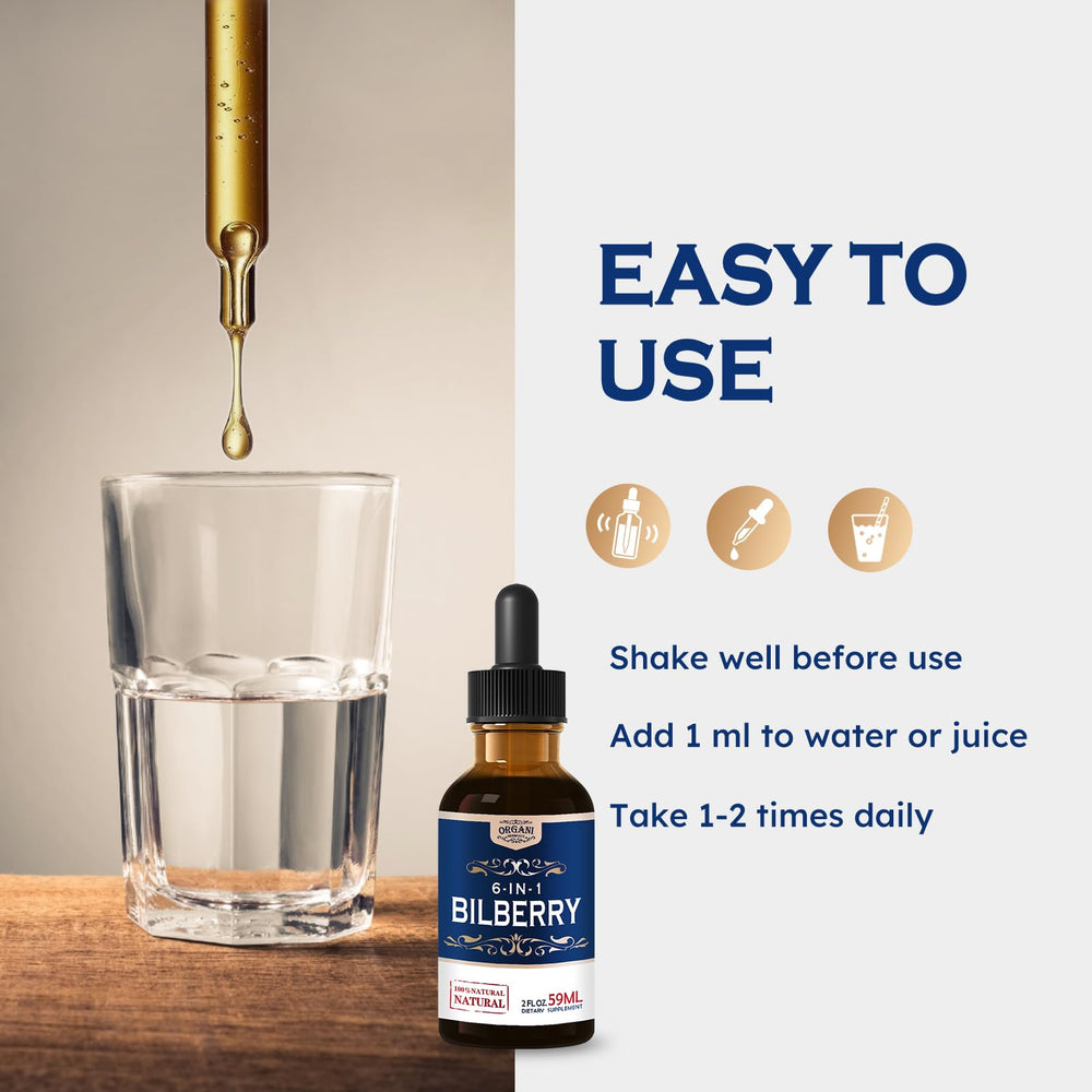 ORGANIHERBENCE Bilberry Drops contains lutein, zeaxanthin, eyebright ingredients