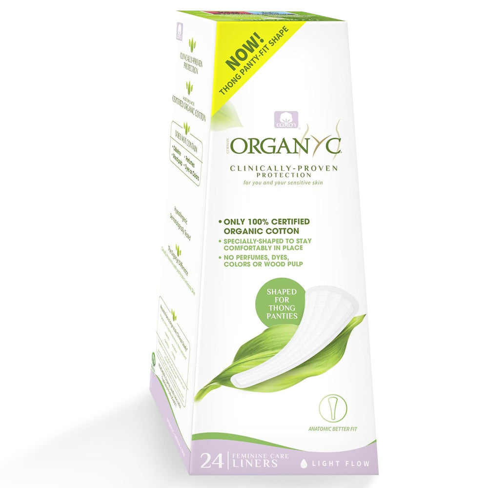 Organyc 100% organic cotton inside and out tanga liner for gentle daily wear.