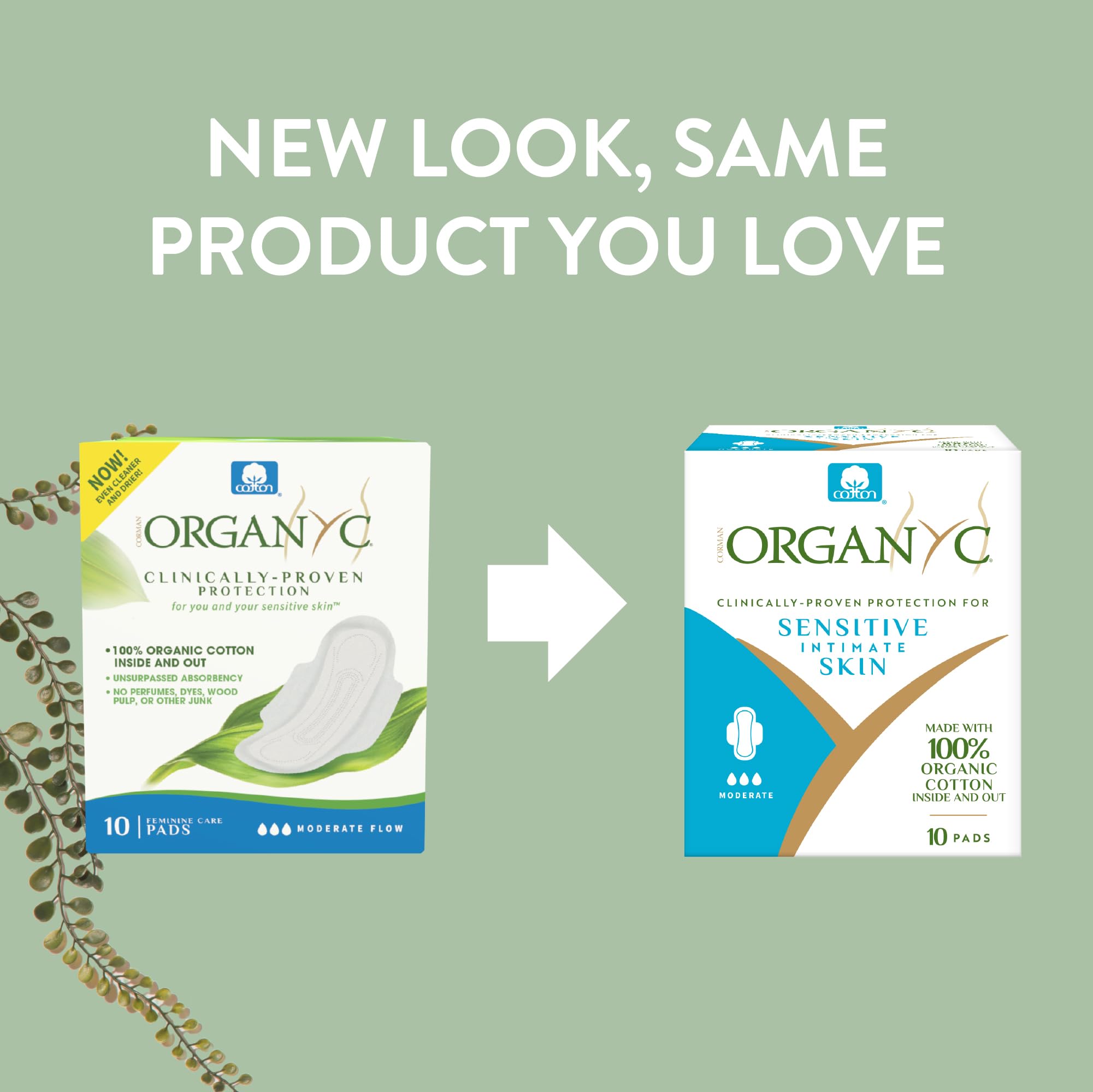 Organyc 100% organic cotton pad close-up highlights pure cotton fibers.