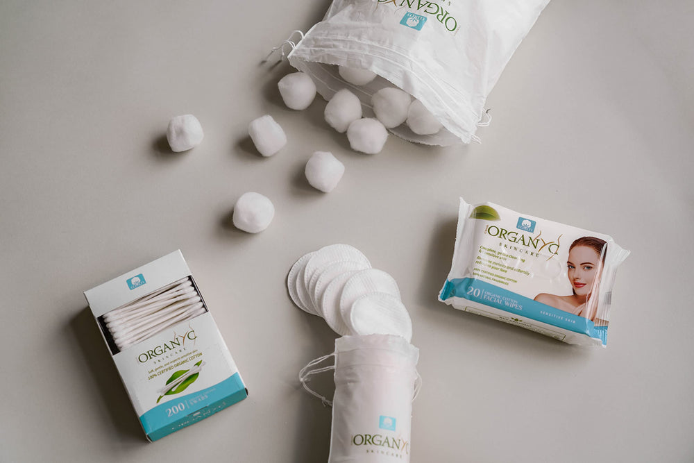 Organyc 200-count pack uses certified organic cotton for everyday care.