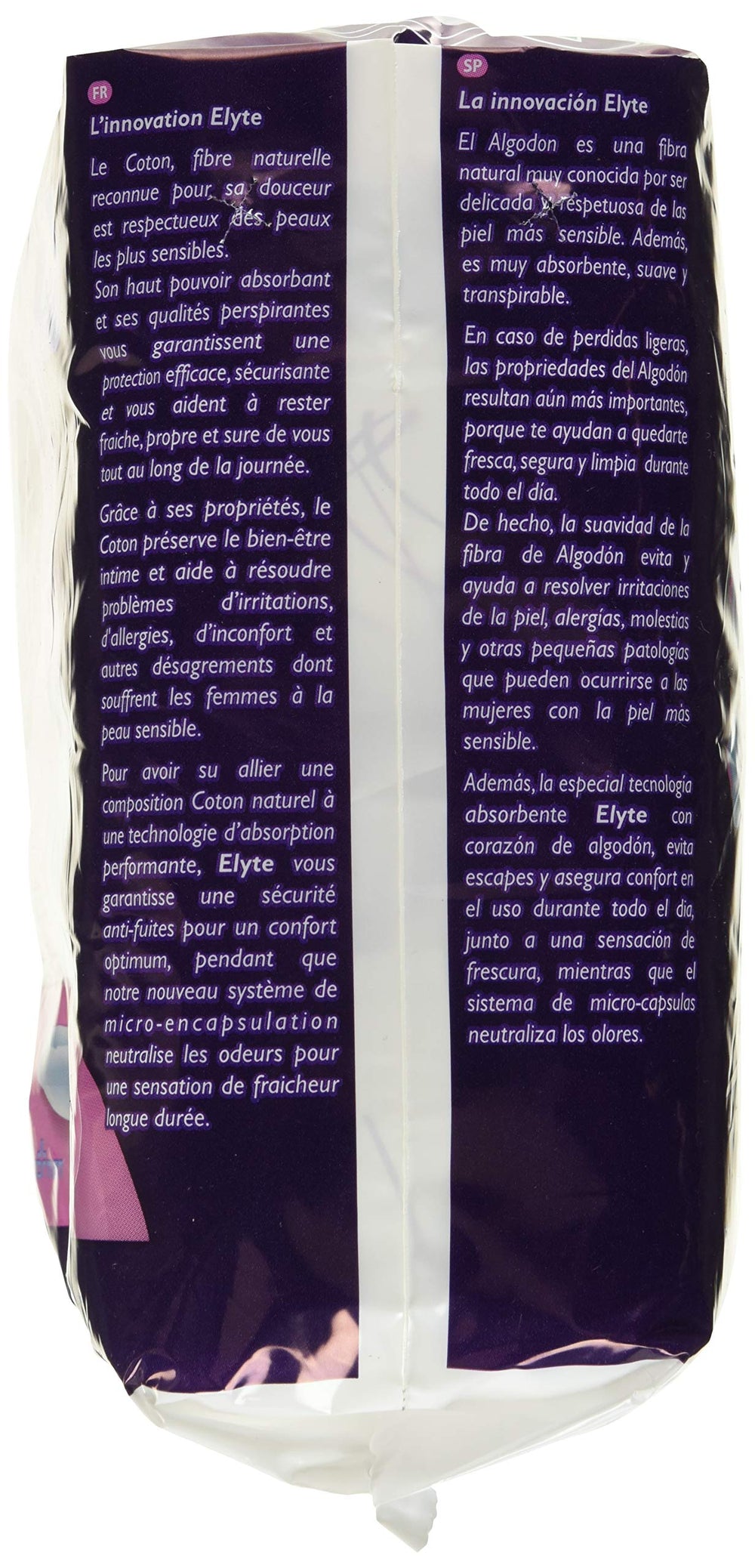 Organyc Elyte anatomical shape fits the body for discreet protection.
