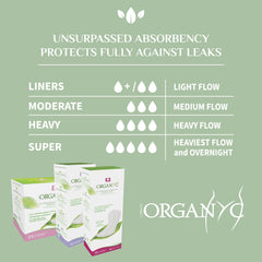 Organyc folded panty liner in discreet wrap for on-the-go use