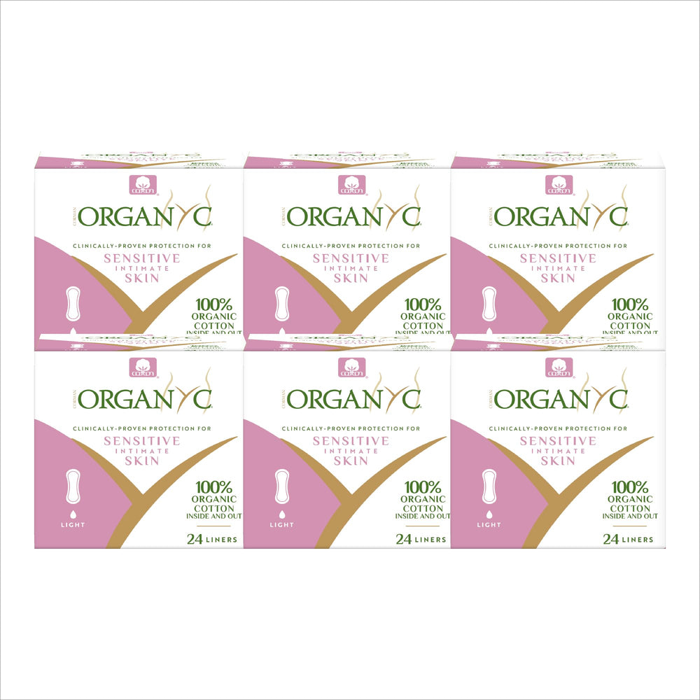 Organyc panty liner interior cotton close-up for sensitive skin comfort