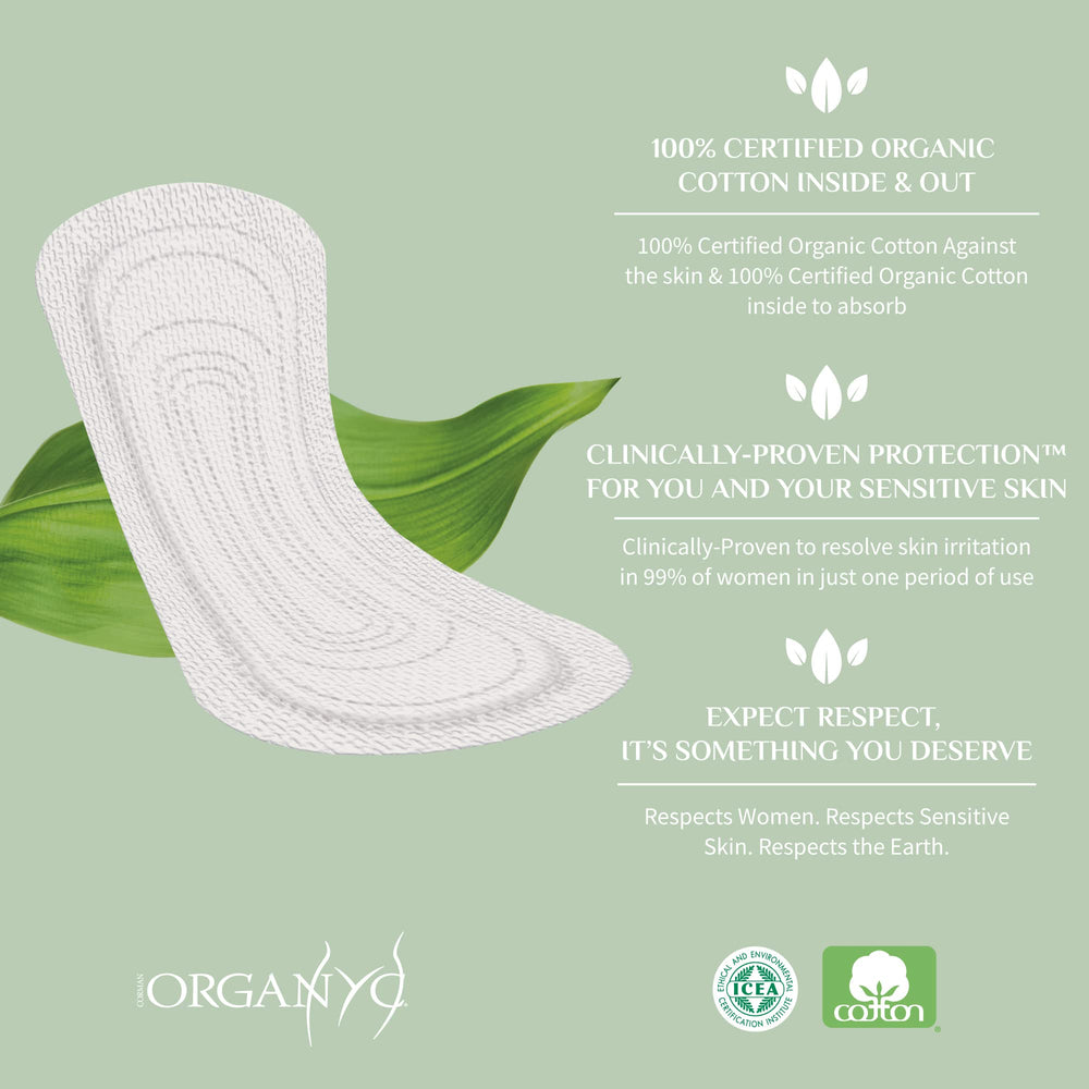 Organyc liner pocket-ready packaging for easy portability