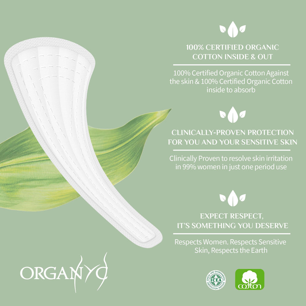 No added chemicals or pesticides in Organyc cotton liners.