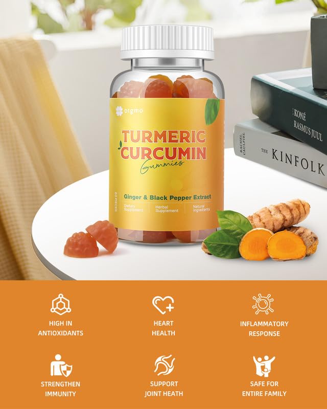 ORGMO gummies with black pepper extract closeup highlighting absorption support