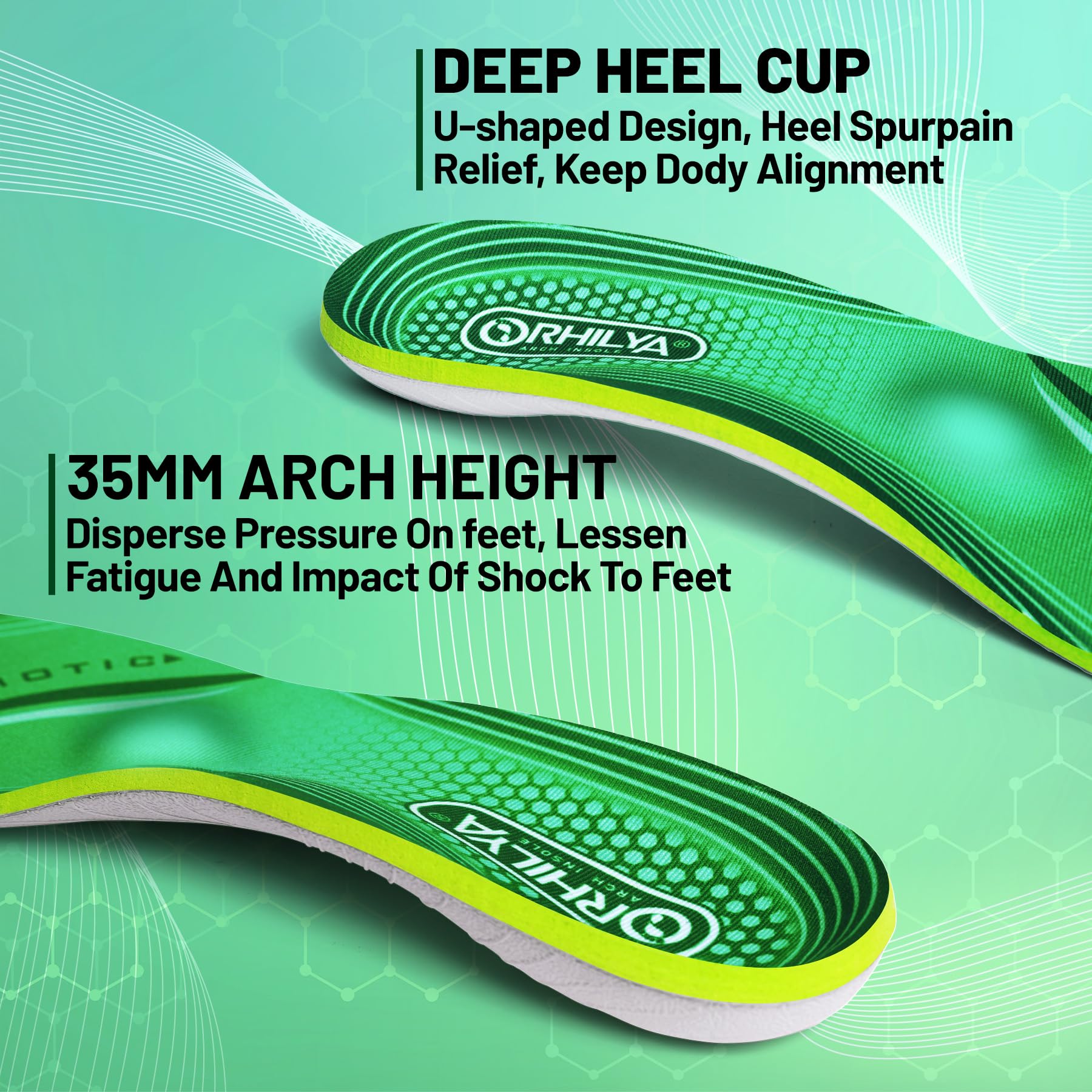 ORHILYA non-slip fabric cover keeps feet cool and secure.