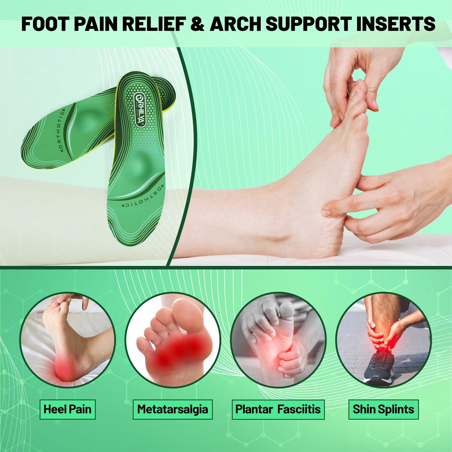 ORHILYA non-slip fabric keeps feet cool and secure during the day.