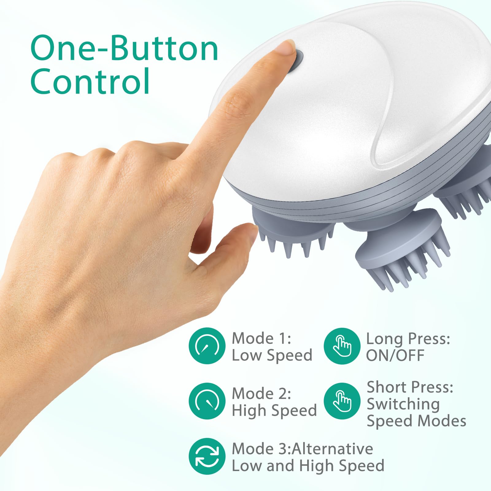 ORIA portable palm sized massager easy to hold during grooming