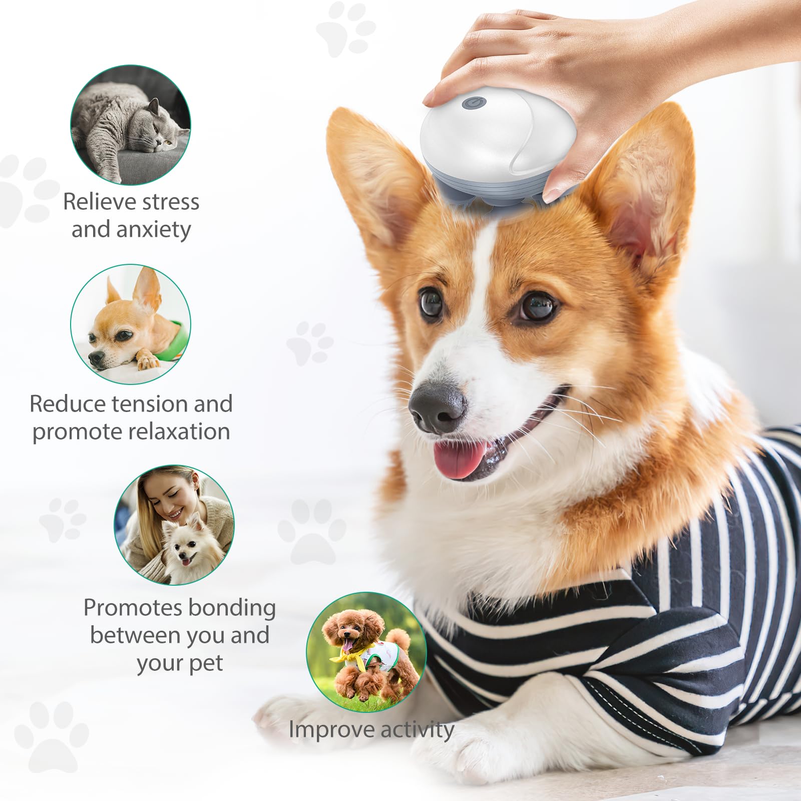 ORIA removable heads for massage modes and versatile soothing