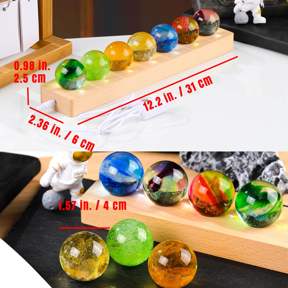 Ornalrist crystal spheres brighten living spaces with gentle multicolor illumination.