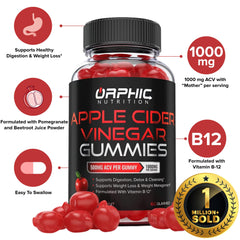 Orphic Nutrition ACV Gummies bottle open shows easy-to-take daily wellness support.