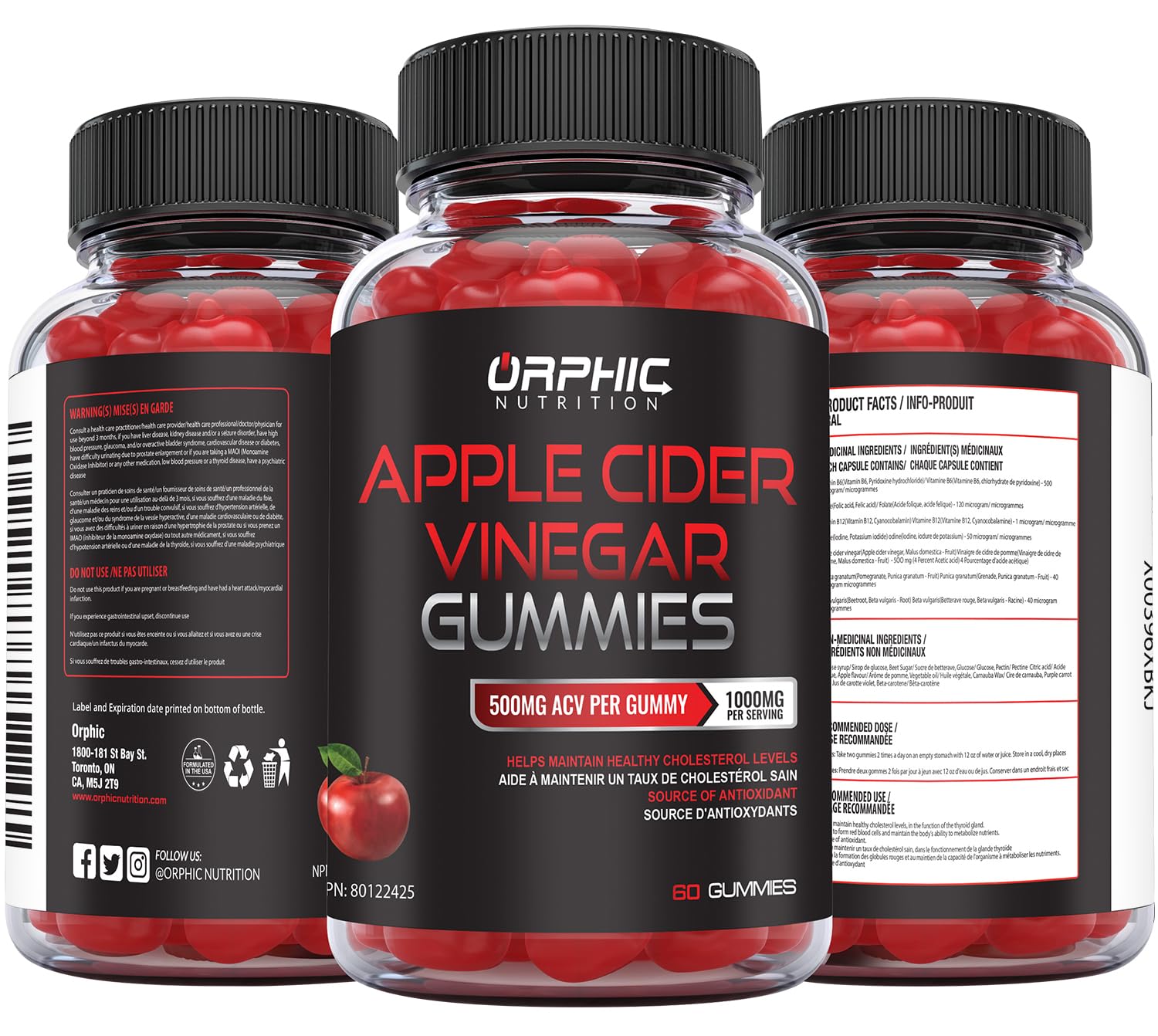 ORPHIC NUTRITION ACV gummies on-the-go convenient chewable option