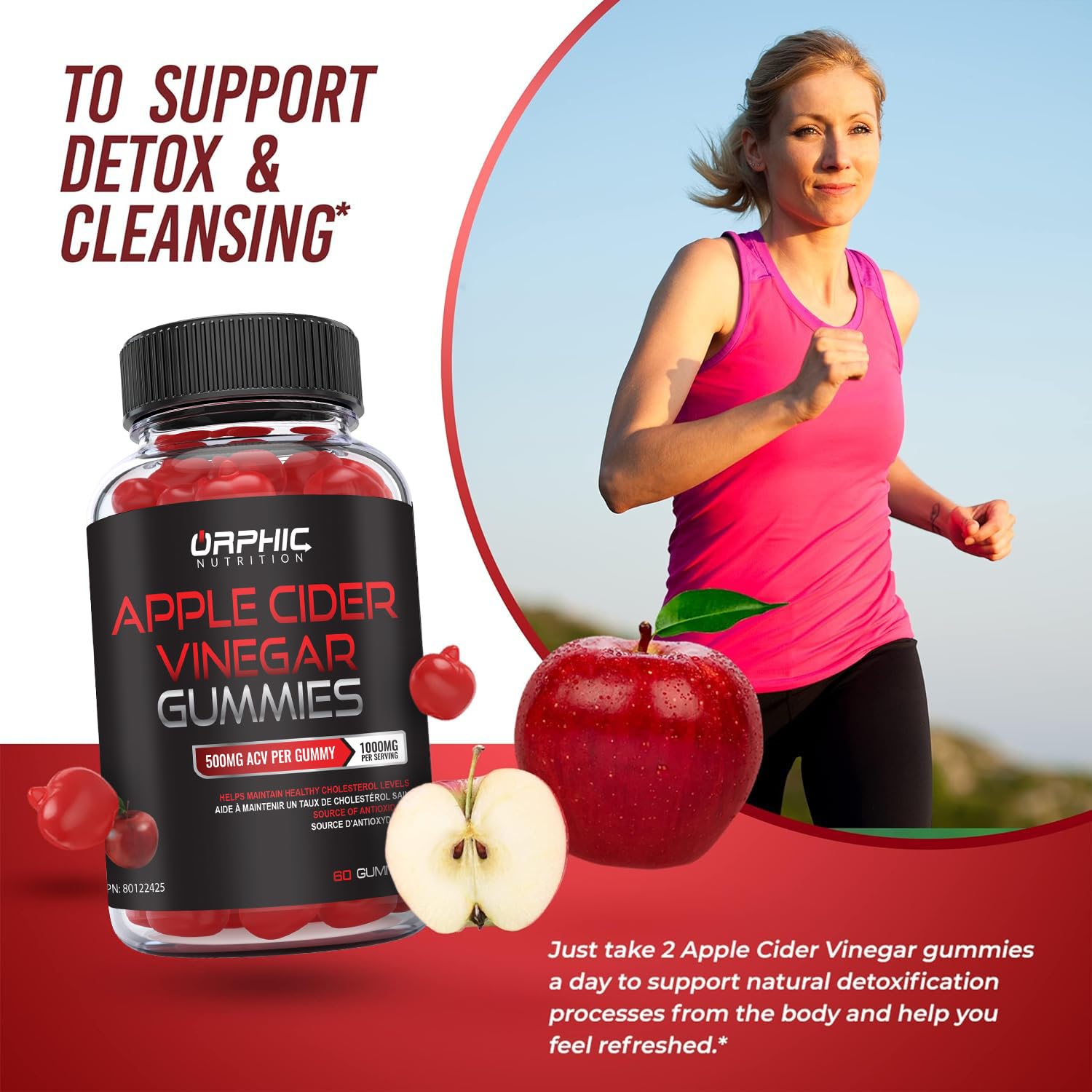 ORPHIC NUTRITION ACV gummies packaging front with bold branding