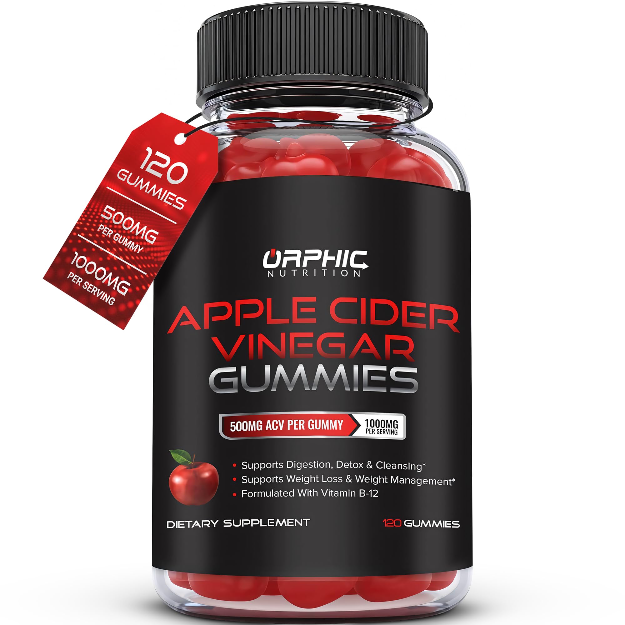 Orphic Nutrition Apple Cider Vinegar Gummies pack supports daily digestion and wellness.